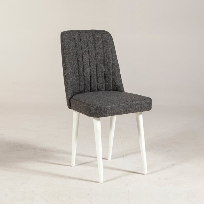 Hanah Home Sillón Vina Sandalye Antracita, Blanco
